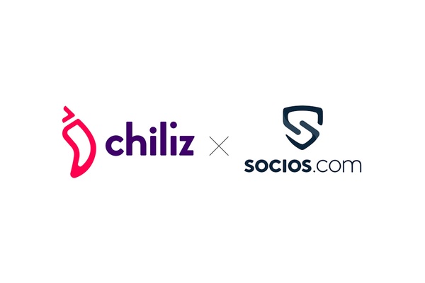 글로벌 스포츠 및 엔터테인먼트 블록체인 기업 ‘칠리즈(CHILIZ)’ 및 소시오스닷컴 로고