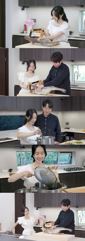 '편스토랑' <b>이정현</b>, 91cm 말린 <b>약대구</b> 톱질 손질 도전