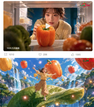 망고스타코리아 AI 버추얼 배우 영상, 중국 웨이보서 1천만 조회수 기록