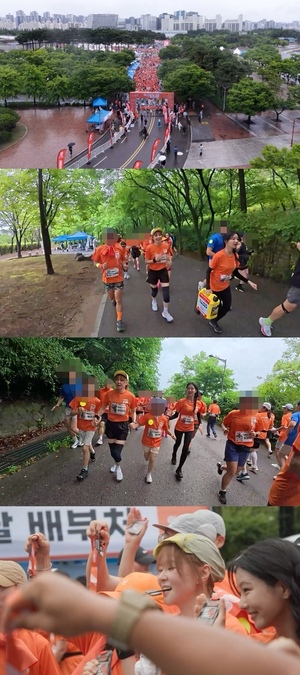 폭우 뚫은 최강희 <b>이세희</b> 희희 크루, '전참시' 6km 기부 러닝